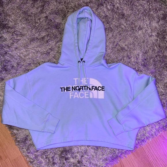 The North Face Tops - NWOT Blue The North Face Cropped Hoodie / Pullover